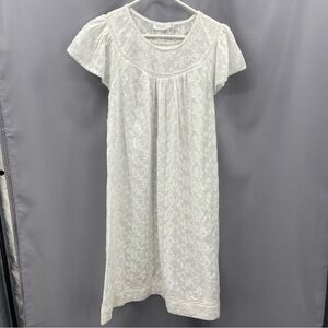 Zara Home Collection Cotton Embroidered Nightgown Medium Modest Vintage Style